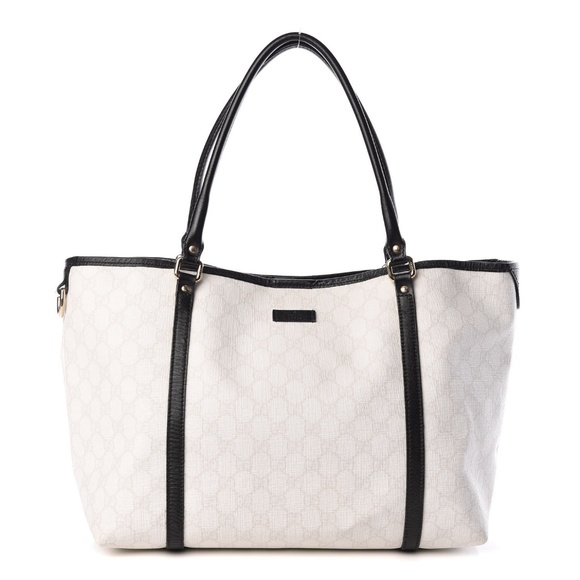 Gucci Handbags - GUCCI GG Plus Monogram Joy Tote White